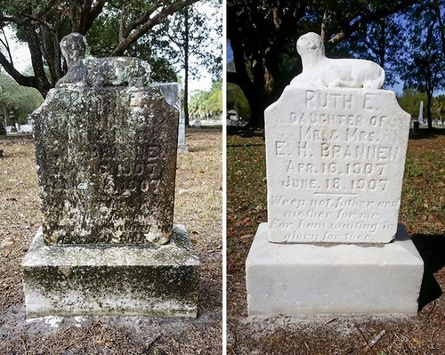 退役軍人の墓を磨く男性09