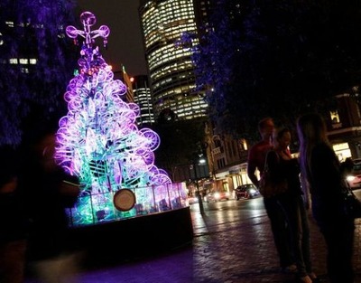 自転車クリスマスツリー07