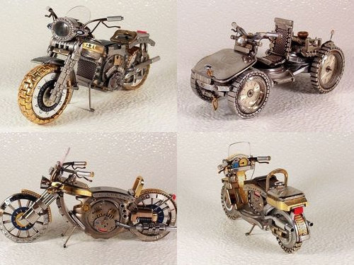 時計で作ったバイク00