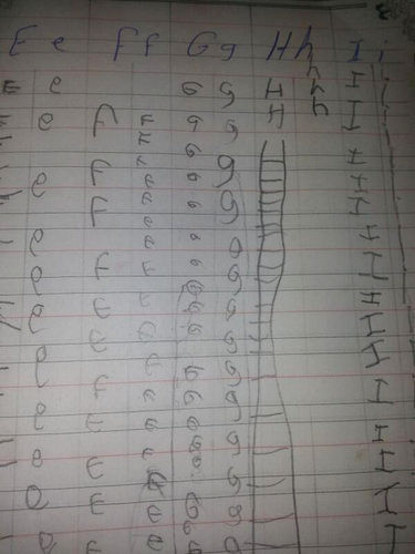 アルファベットの練習01