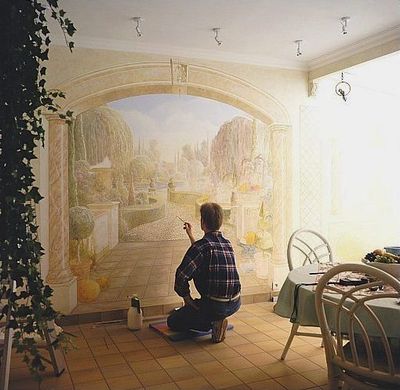 壁の絵が立体的に見えるアート10
