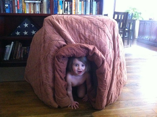 娘の狼コスプレに合わせた07