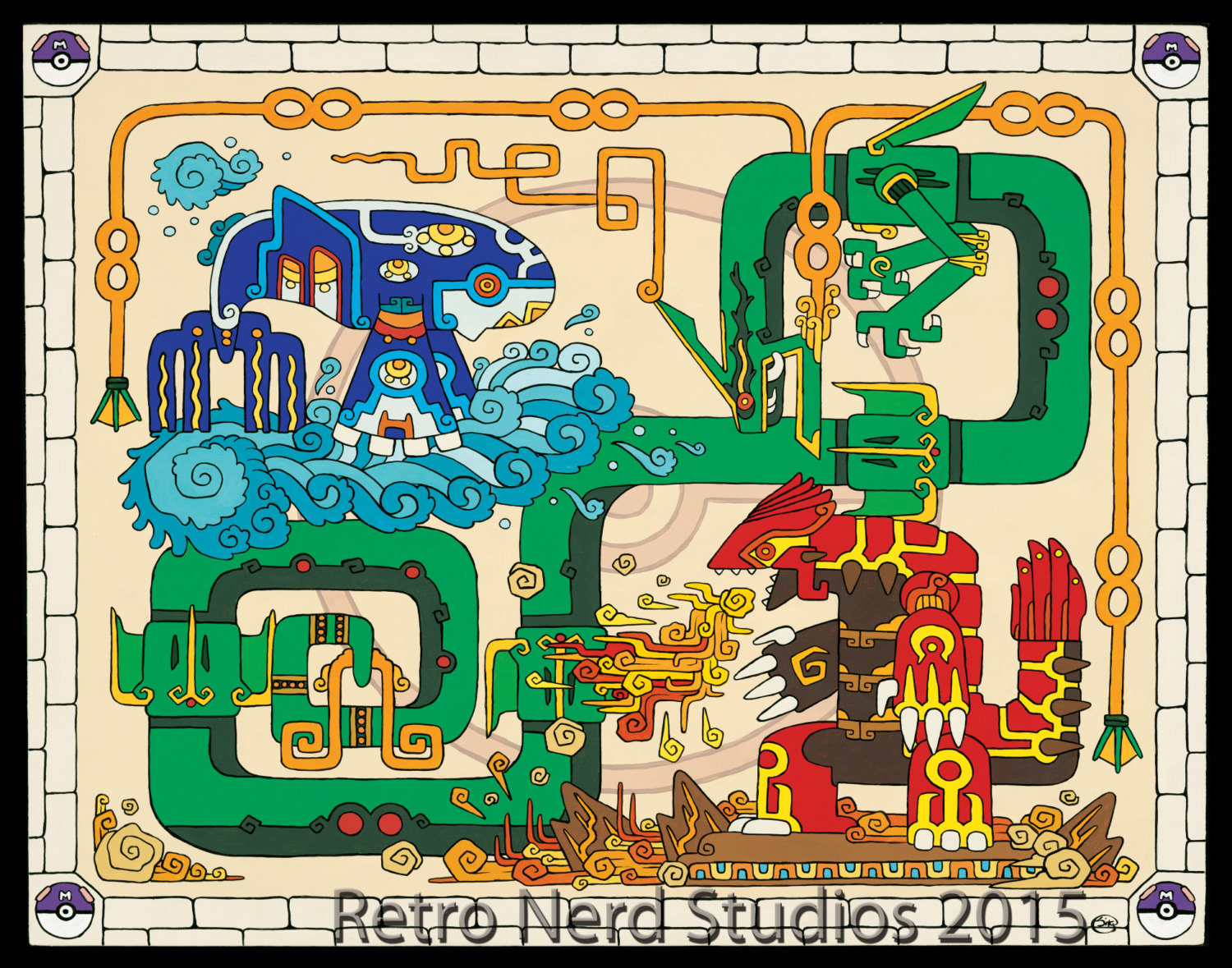 アメリカ人 妻はポケモンやマリオを マヤ文明 風の絵にするのが趣味 称賛されていた作品いろいろ らばq