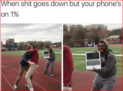 携帯の充電があと1％のとき01