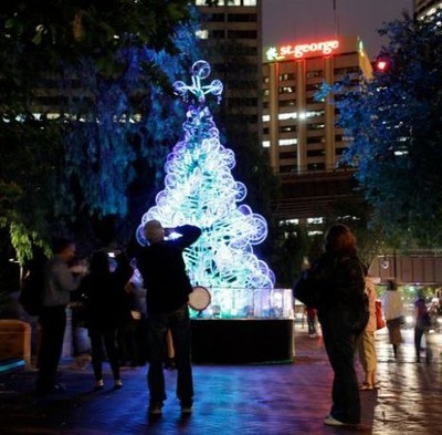 自転車クリスマスツリー06