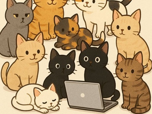 どんなに猫がたくさんいてもパソコン作業を邪魔されない方法