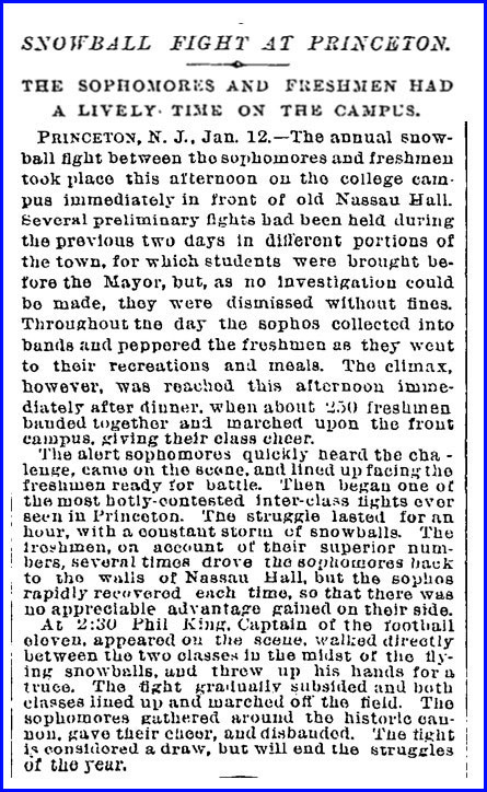 1893年のプリンストン大学生の写真「雪合戦のあと」02