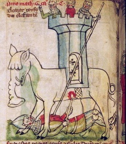 中世の想像で描かれたゾウ11