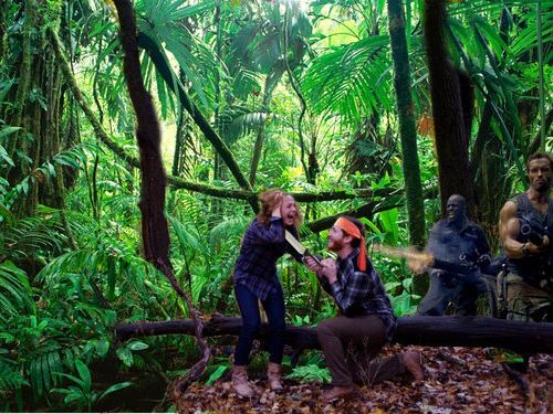 森の中で自動撮影にしてプロポーズ09