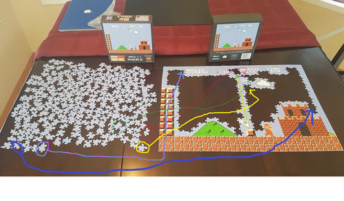 スーパーマリオのジグソーパズルを途中で挫折06