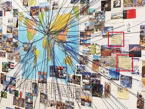 小学校で世界からの絵ハガキプロジェクト01