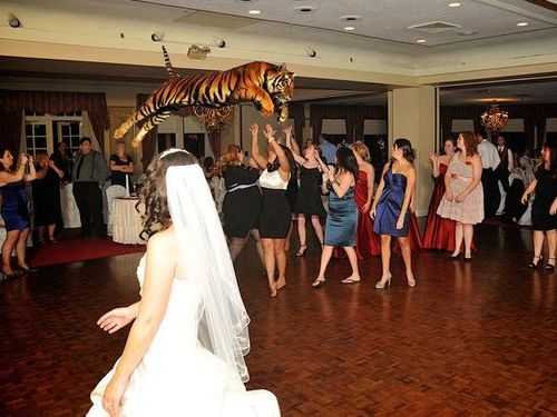 結婚式のブーケを猫に16