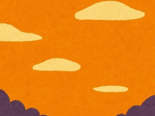 「夕暮れ時の犬に凄まじいオーラを感じるとき…」神々しい情景