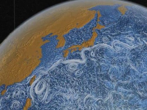 世界の海流をビジュアル化