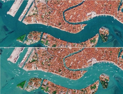 宇宙から見たベネチア運河02