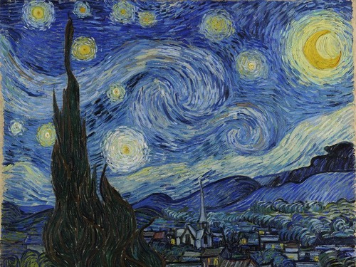 レゴでゴッホの「星月夜」
