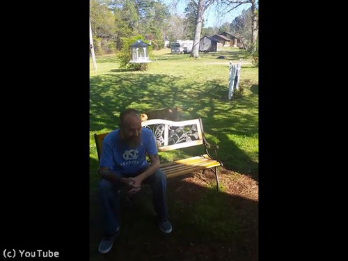 入院していた飼い主と感動の再会02