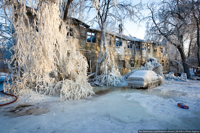 氷点下20度の火事消火01