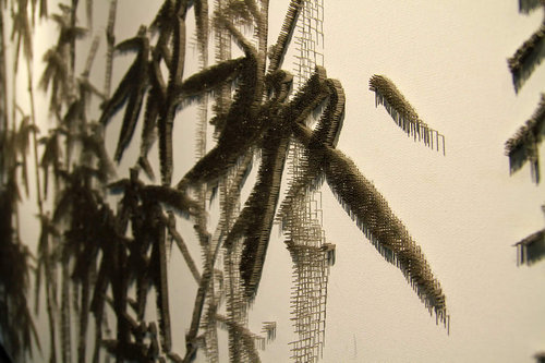 水墨画のような「釘」アート08