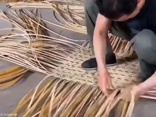 竹を使った伝統的な編み方