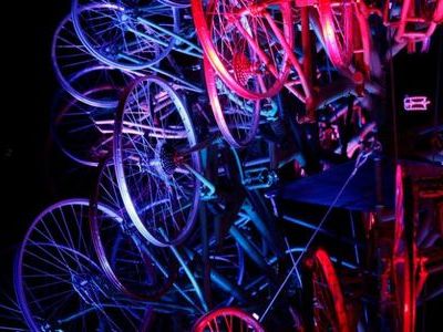 自転車クリスマスツリー00