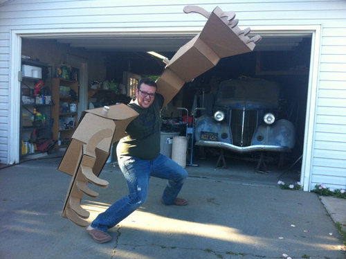 ダンボールでロボットアーム01