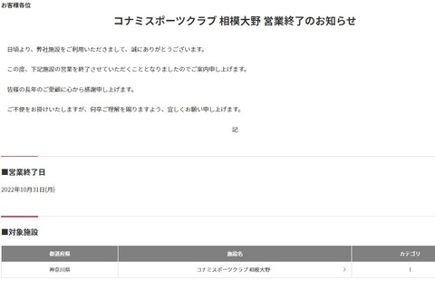 コナミ相模大野 営業終了 徒然なるままに備忘録
