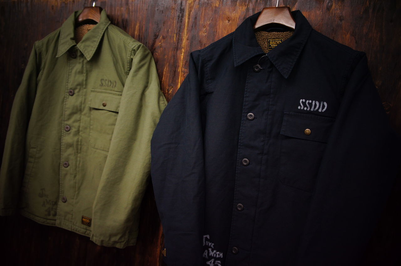 FUCT SSDD ファクト 裏ボアデッキジャケット オリーブ Sサイズ ファクト ヘリンボーン ミリタリージャケット FUCT SSDD
