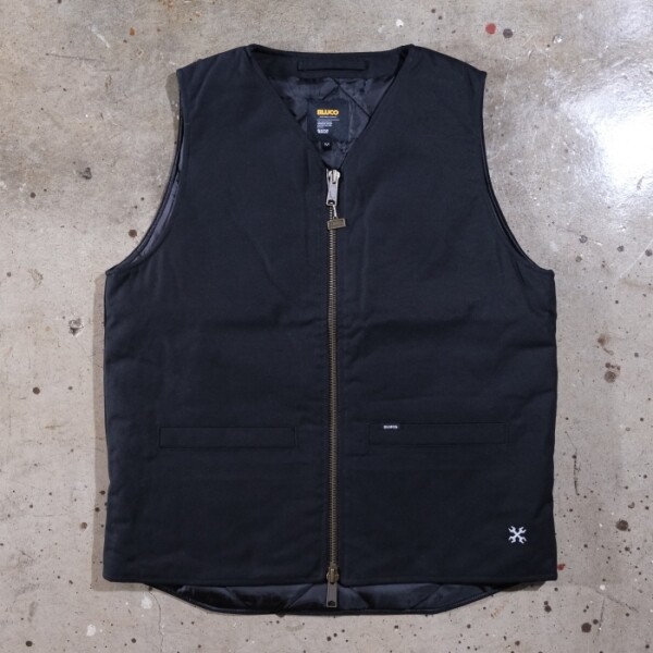 新品　BLUCO ダークインディゴ ベスト F BLUCO ブルコ リブカラーベスト (RIB COLLAR DUCK VEST) カラー