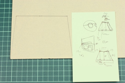 アクリルパネルの罫書き