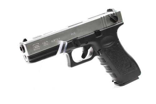 電動ハンドガンGLOCK18C シルバースライドモデル