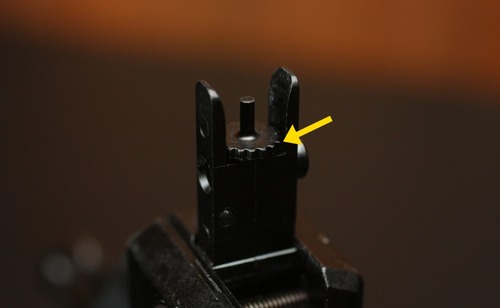 フロントアイアンサイト調整箇所