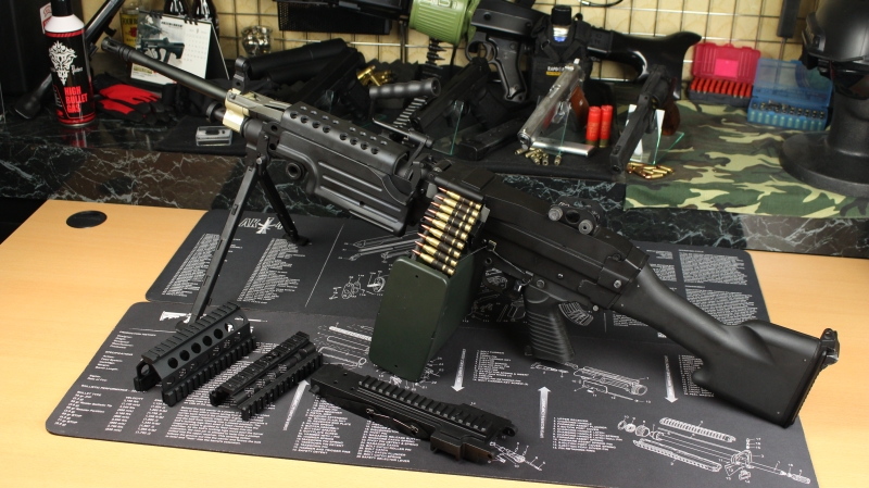 サバゲーに投入だ！A&KのM249 MINIMI Mk2にレールを付けまくって