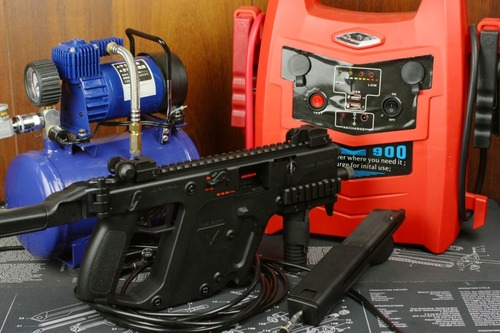 屋外用12Vエアコンプレッサー外部ソース