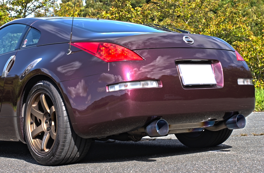 Z33 アミューズ　チタンマフラー Z33】フェアレディZ アミューズチタンマフラー取り付けです