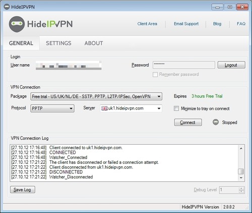 15HideIPVPNを切断する