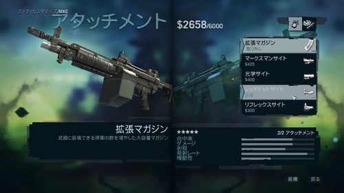 武器とアタッチメント