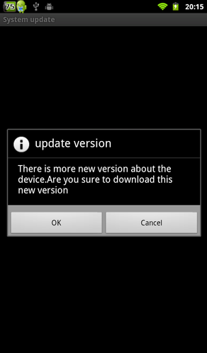 updateを発見