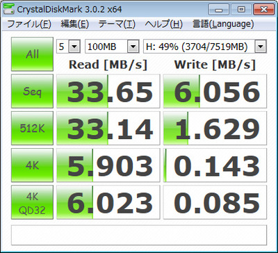 USB2.0接続時
