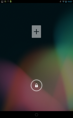 ロック画面にウジェットを追加1