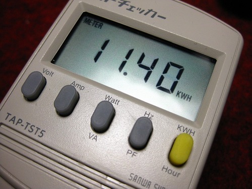 どれだけ電気を消費したか分かる