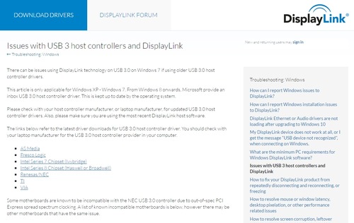 USBホストコントローラーの案内