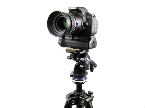 Canon EOS kissx7iを雲台に載せて