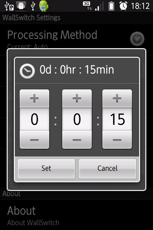 Auto-Switch Intervalで変更する時間を設定