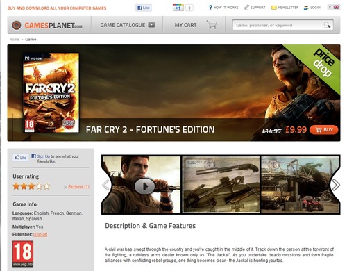 GPなら1200円程度でFarCry2が買える