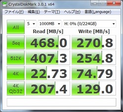 CrystalDiskMark OS無 ランダム