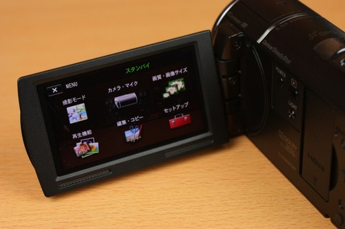 3インチのタッチパネルモニター