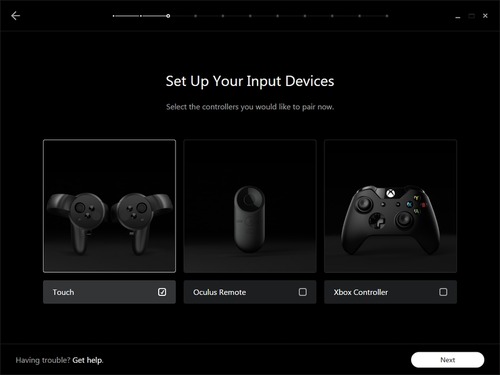 Touchにチェックを入れる