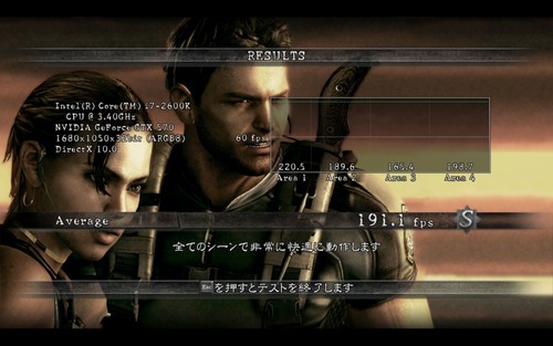 BIOHAZARD5ベンチマーク　