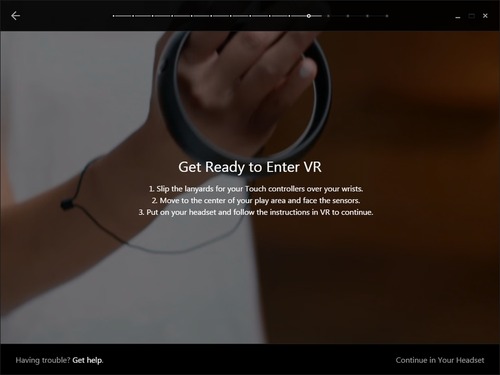 両手にOculus Touch を持ちHMDを被る